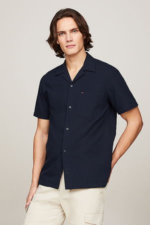 Tommy Hilfiger Kısa Kol Erkek Gömlek LACİVERT Tommy Hilfiger Kısa Kol Erkek Gömlek LACİVERT