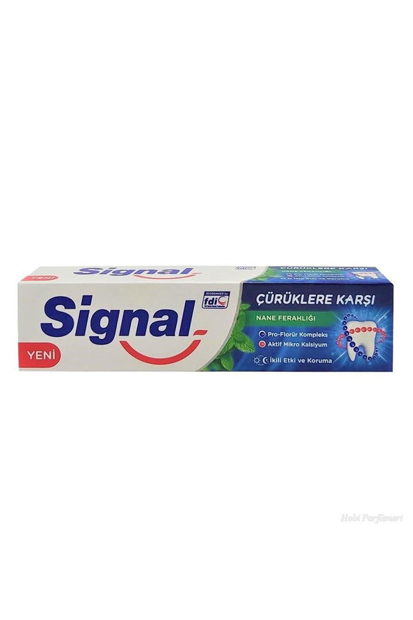 Signal Diş Macunu Çürüklere Karşı Etkili Yeşil Elma Ferahlığı 100 ml STD Signal Diş Macunu Çürüklere Karşı Etkili Yeşil Elma Ferahlığı 100 ml STD