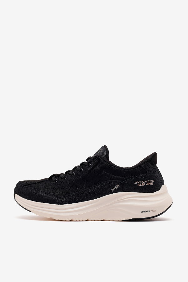 Skechers Slip-ins Contour Foam - Cozy Fit Natural Ease Kadın Spor Ayakkabı SIYAH