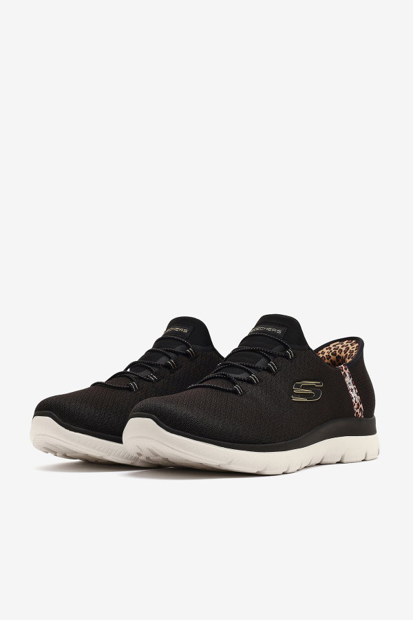 Skechers Summits Leopard Chic 150275TK BKMT Kadın Spor Ayakkabı SIYAH