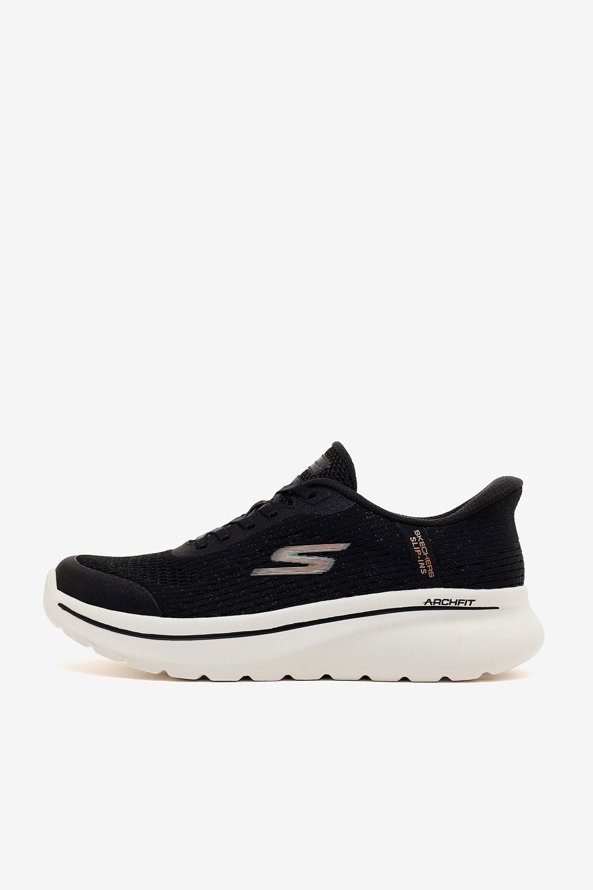 Skechers Go Walk Arch Fit N-joy 125852TK BKW Kadın Spor Ayakkabı SIYAH