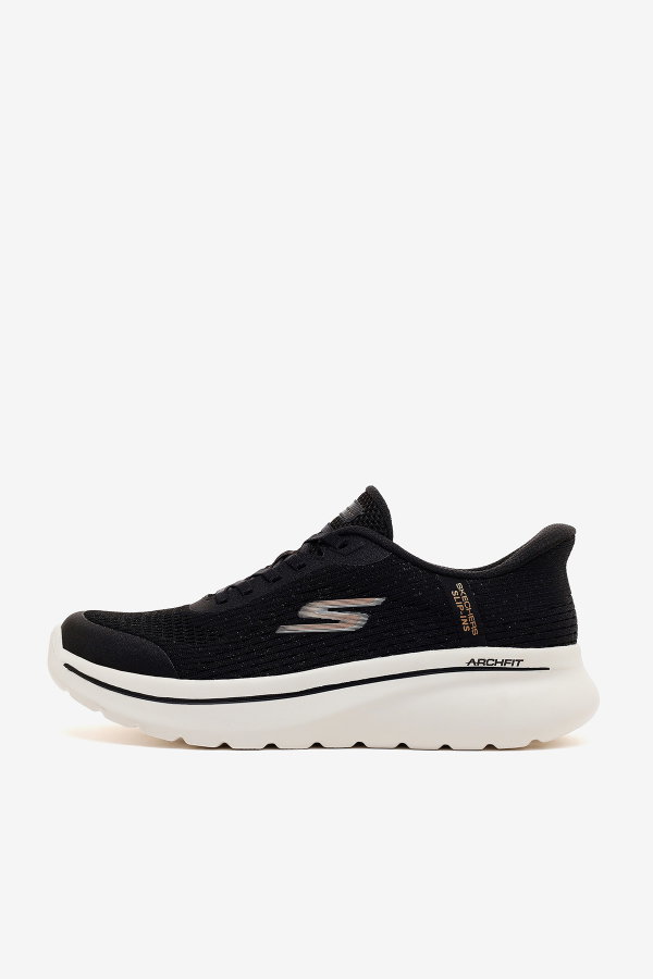 Skechers Go Walk Arch Fit N-joy 125852TK BKW Kadın Spor Ayakkabı SIYAH