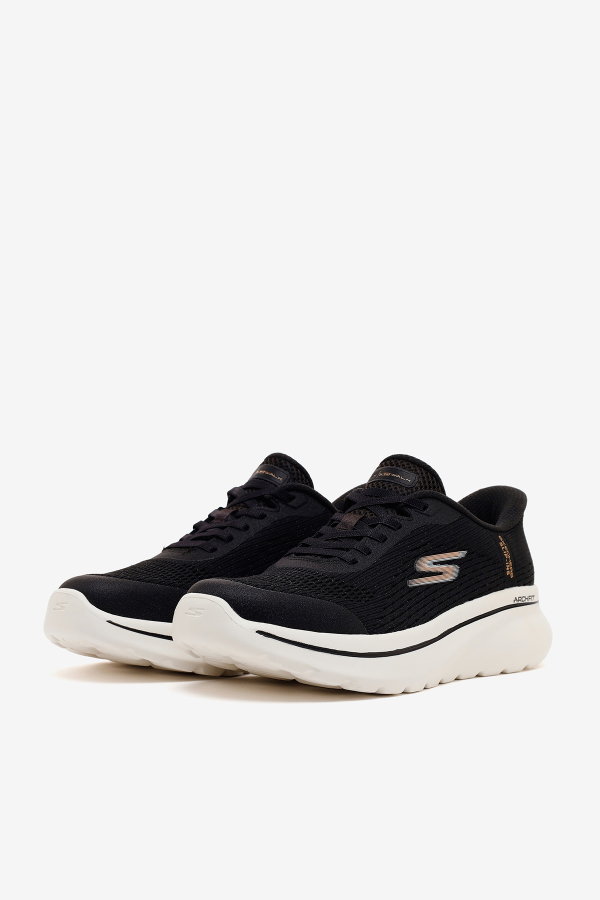 Skechers Go Walk Arch Fit N-joy 125852TK BKW Kadın Spor Ayakkabı SIYAH