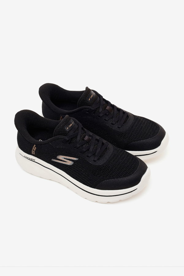 Skechers Go Walk Arch Fit N-joy 125852TK BKW Kadın Spor Ayakkabı SIYAH