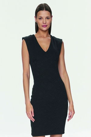Guess V Yaka Elbise SİYAH Guess V Yaka Elbise SİYAH