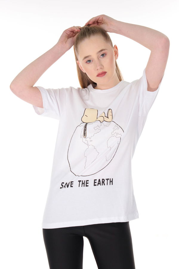 Gabria Snoopy Baskılı T-shirt