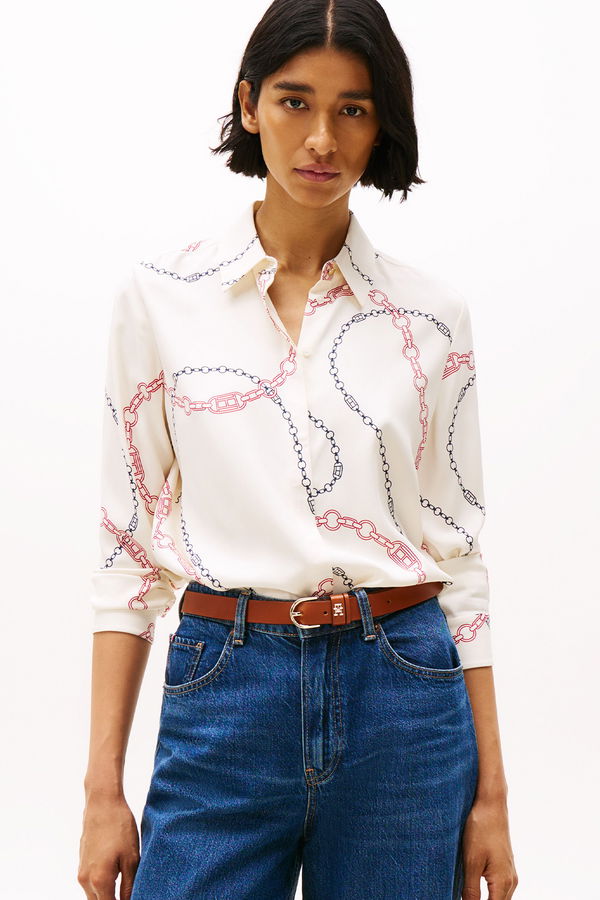 Tommy Hilfiger Kadın Gömlek EKRU