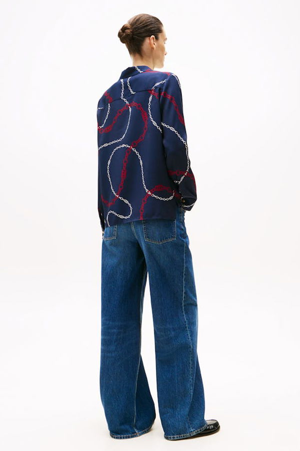 Tommy Hilfiger Kadın Gömlek LACIVERT