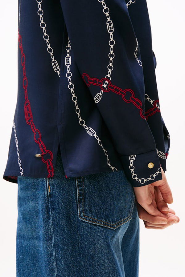 Tommy Hilfiger Kadın Gömlek LACIVERT