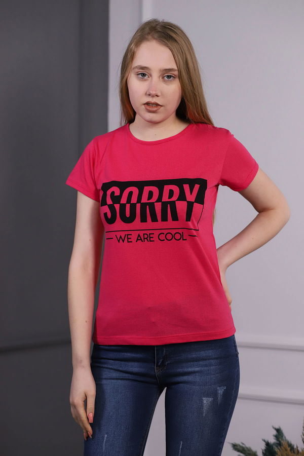 Sorry Baskılı T-shirt PEMBE Sorry Baskılı T-shirt PEMBE