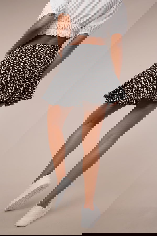 Desenli Şort Etek SIYAH Desenli Şort Etek SIYAH