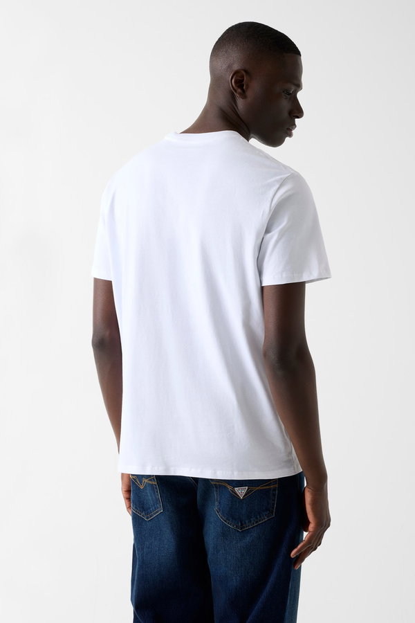 Guess Erkek Bisiklet Yaka T-shirt Beyaz