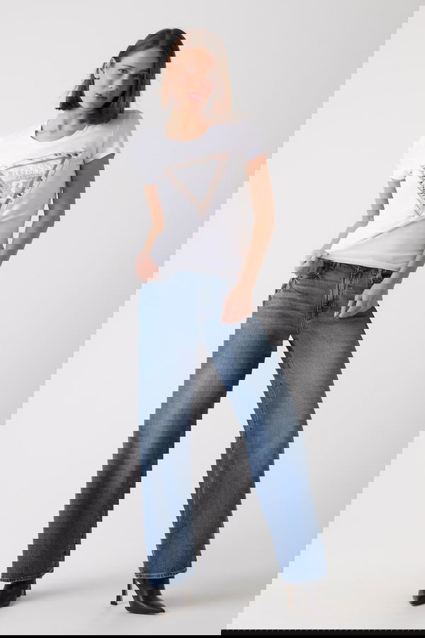 Guess Baskılı Kadn T-shirt Beyaz