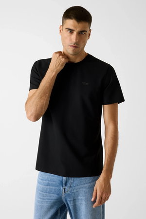 Guess Bisiklet Yaka T-shirt SIYAH