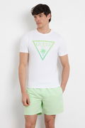 Guess Logo Baskılı Erkek T-shirt BEYAZ