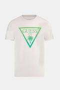 Guess Logo Baskılı Erkek T-shirt BEYAZ