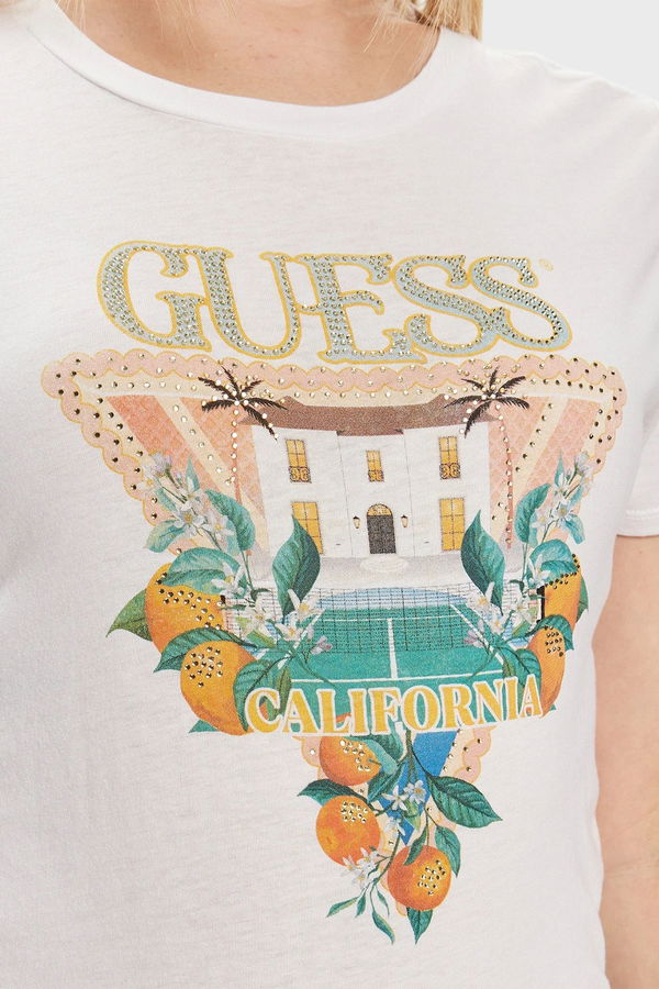 Guess Kadın T-shirt BEYAZ