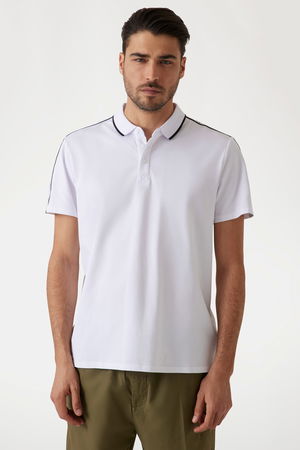 Guess Polo Yaka Erkek T-shirt Beyaz