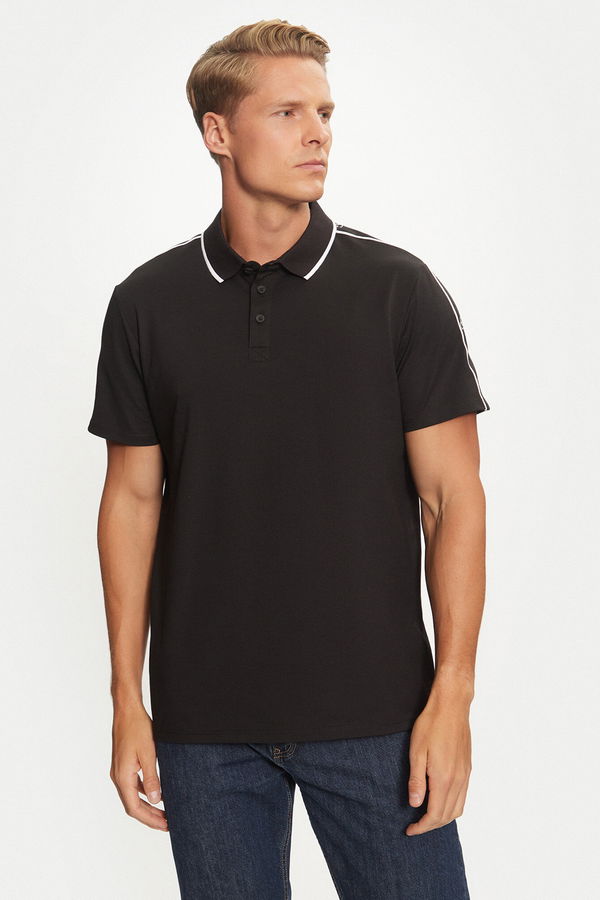 Guess Polo Yaka Erkek T-shirt Siyah