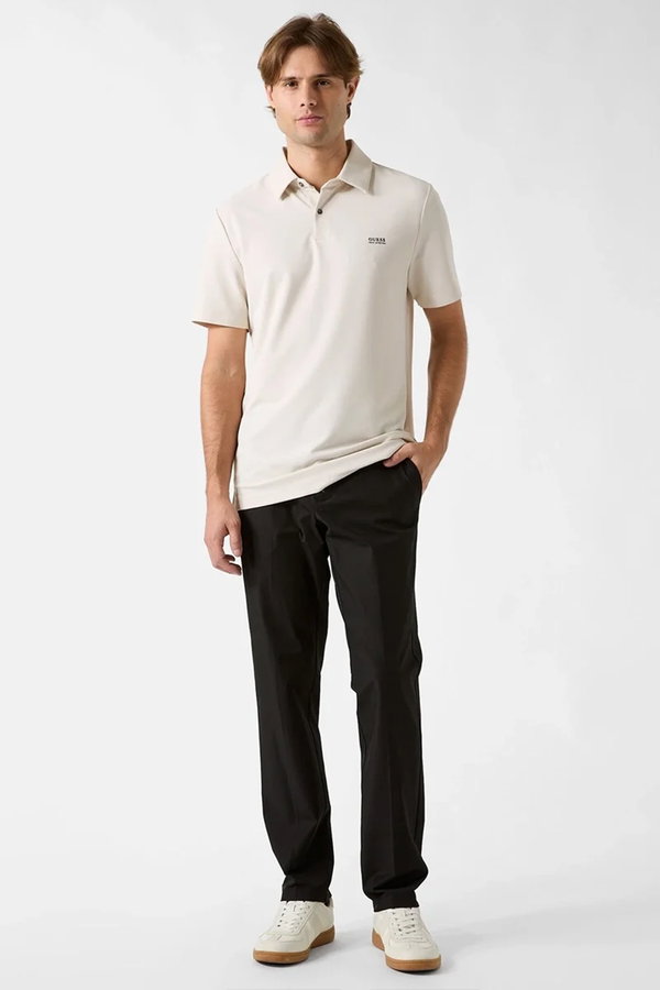 Guess Polo Yaka Erkek T-shirt Krem