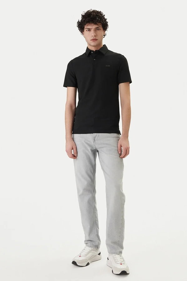 Guess Polo Yakak Erkek T-shirt SIYAH