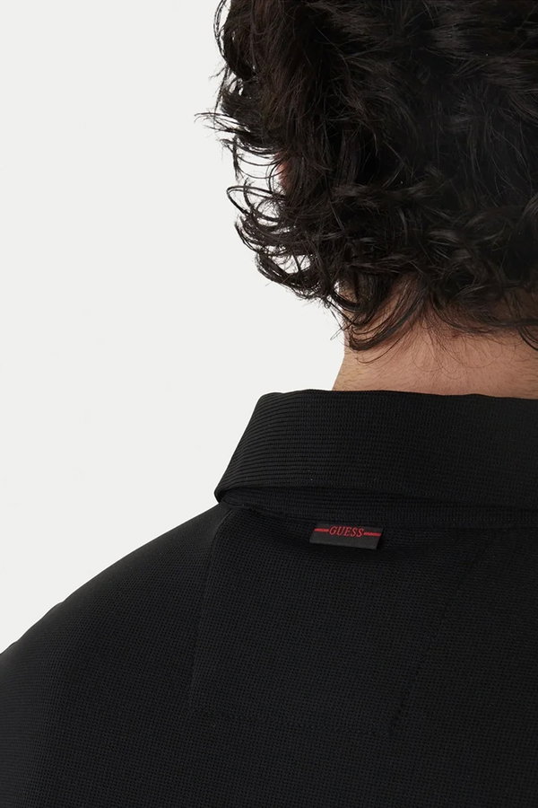 Guess Polo Yakak Erkek T-shirt SIYAH