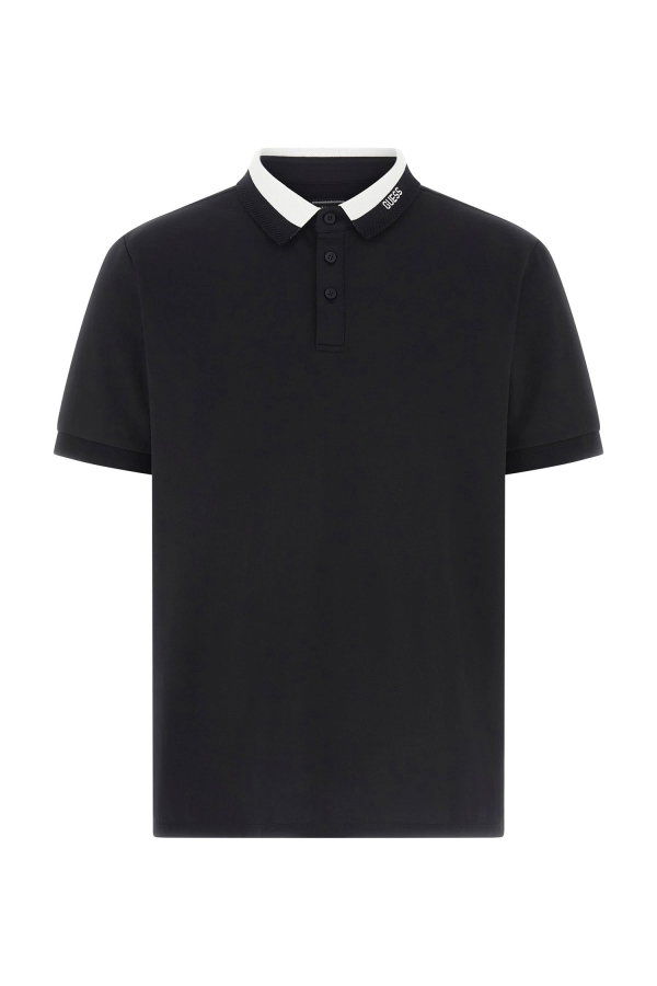 Guess Polo Yaka Erkek T-shirt SIYAH