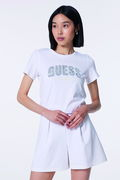 Guess Baskılı Kadın T-shirt BEYAZ