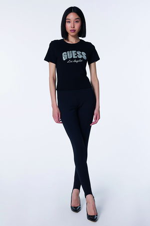 Guess Baskılı Kadın T-shirt SİYAH Guess Baskılı Kadın T-shirt SİYAH