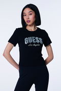 Guess Baskılı Kadın T-shirt SİYAH