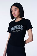 Guess Baskılı Kadın T-shirt SİYAH