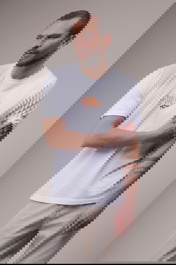 Star Baskılı T-shirt Beyaz Star Baskılı T-shirt Beyaz