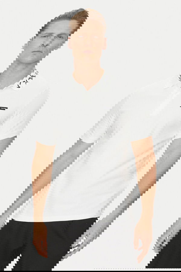 Calvin Klein Polo Yaka Erkek T-shirt Beyaz