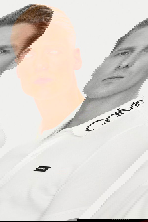 Calvin Klein Polo Yaka Erkek T-shirt Beyaz