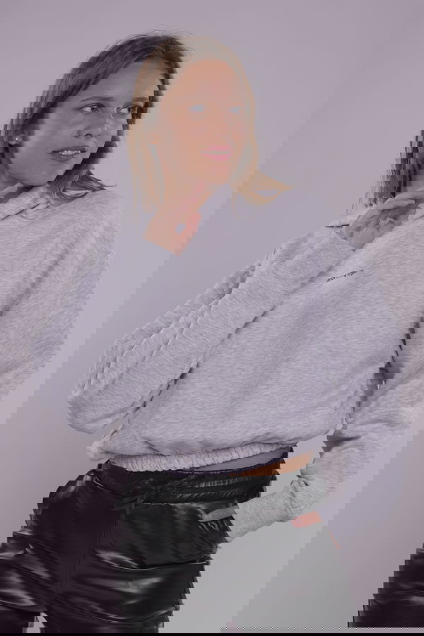 Gabria Ön Baskılı Kapüşonlu Sweat GRI MELANJ Gabria Ön Baskılı Kapüşonlu Sweat GRI MELANJ