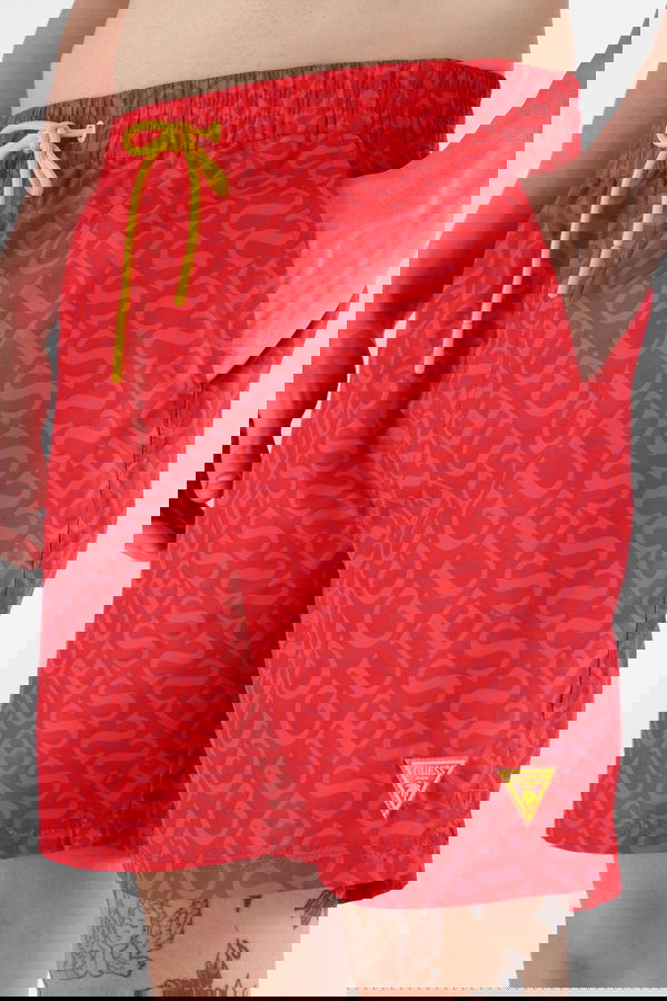 Guess Erkek Deniz Şortu Kırmızı