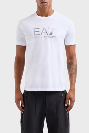 EA7 Bisiklet Yaka Baskılı Erkek T-shirt BEYAZ EA7 Bisiklet Yaka Baskılı Erkek T-shirt BEYAZ