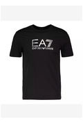 EA7 Bisiklet Yaka Baskılı Erkek T-shirt SİYAH