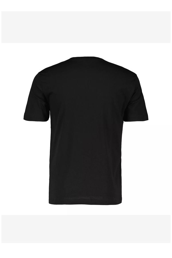 EA7 Bisiklet Yaka Baskılı Erkek T-shirt SİYAH