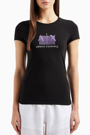 Armani Kadın T-shirt SİYAH Armani Kadın T-shirt SİYAH