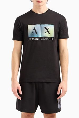 Armani Baskılı Erkek T-shirt SİYAH Armani Baskılı Erkek T-shirt SİYAH