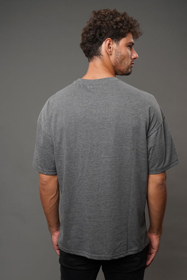 Tek Cepli Oversize T-shirt ANTRASIT