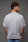 Tek Cepli Oversize T-shirt GRI