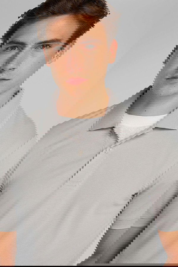 Calvin Klein Polo Yaka Erkek T-shirt GRİ