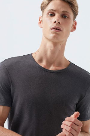 TİŞÖRT koyu gri melanj STD