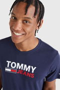 Tommy Hilfiger Bisiklet Yaka Erkek T-shirt LACİVERT