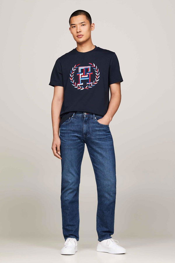 Tommy Hilfiger Baskılı Erkek T-shirt LACİVERT