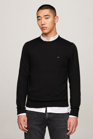 Tommy Hilfiger Bisiklet Yaka Kazak SİYAH Tommy Hilfiger Bisiklet Yaka Kazak SİYAH