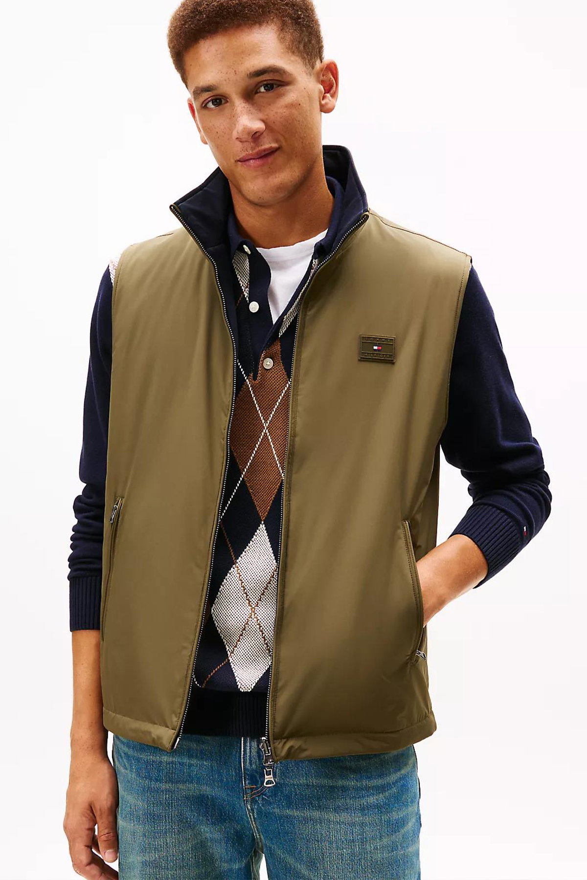 Tommy Hilfiger Çift Taraflı Yelek HAKI