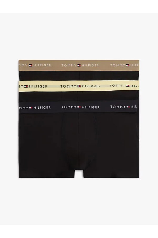 Tommy Hilfiger Erkek 3lü Boxser SIYAH SARI